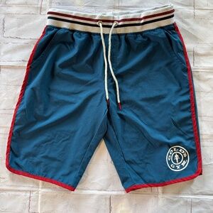 Gold's Gym Athletic Shorts Blue/Red. Stripe  Size Large